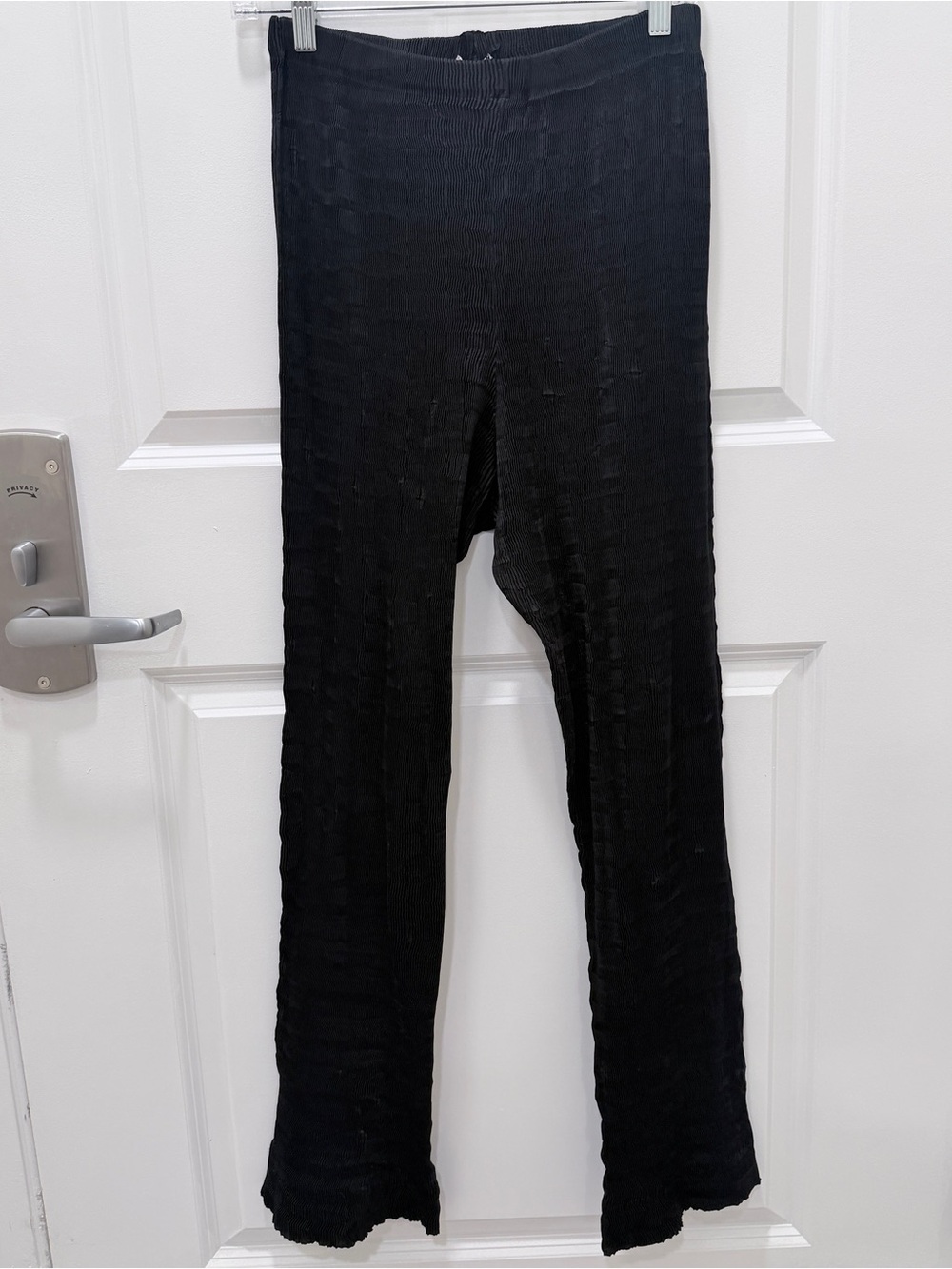 ISSEY MIYAKE Black Pleated Flare Pants Size M Made in Japan Avant Garde Y2K